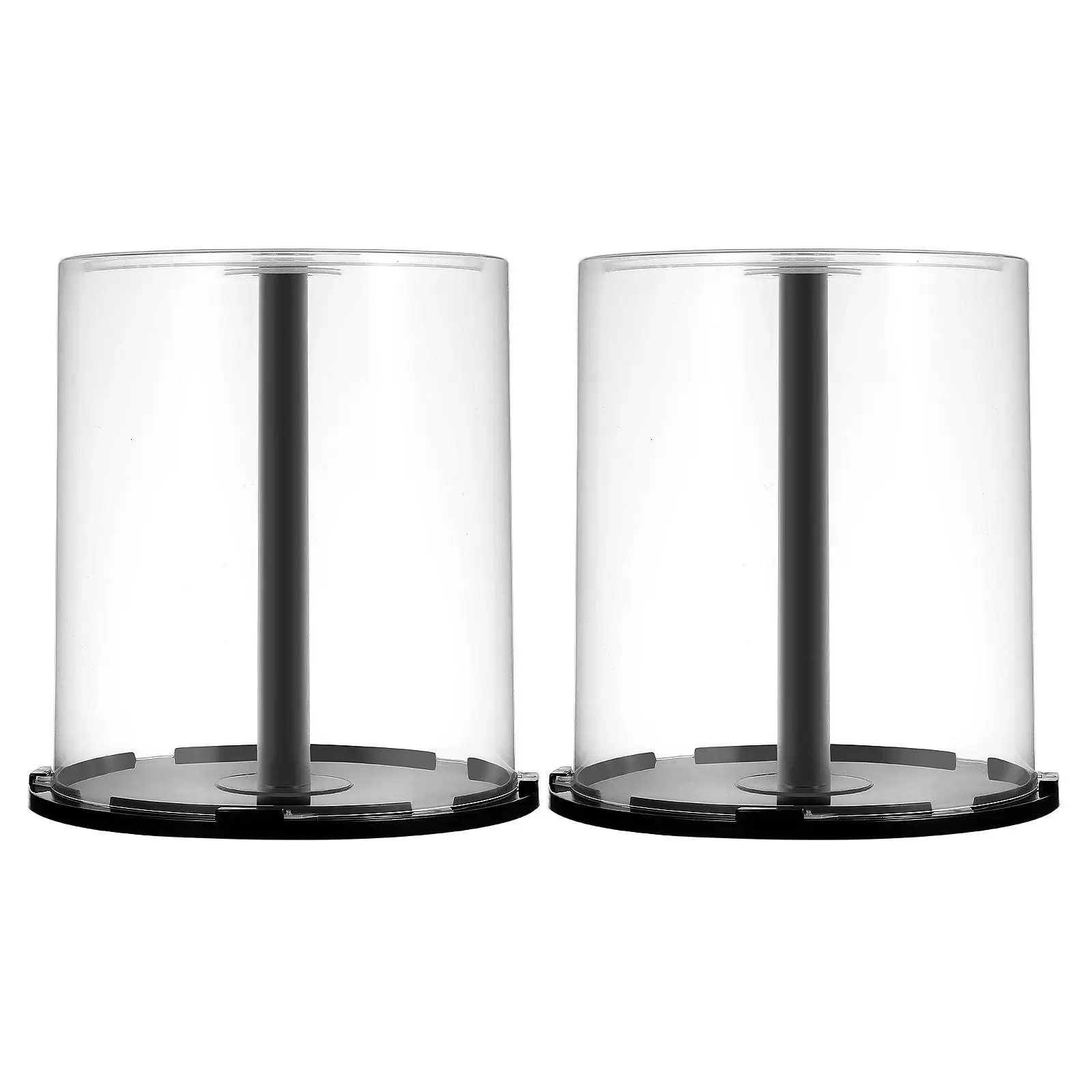 2Pcs CD Bin Empty Bucket Container Plastic DVD Organizer Cd Storage Container Blank Disc Holder Large Capacity