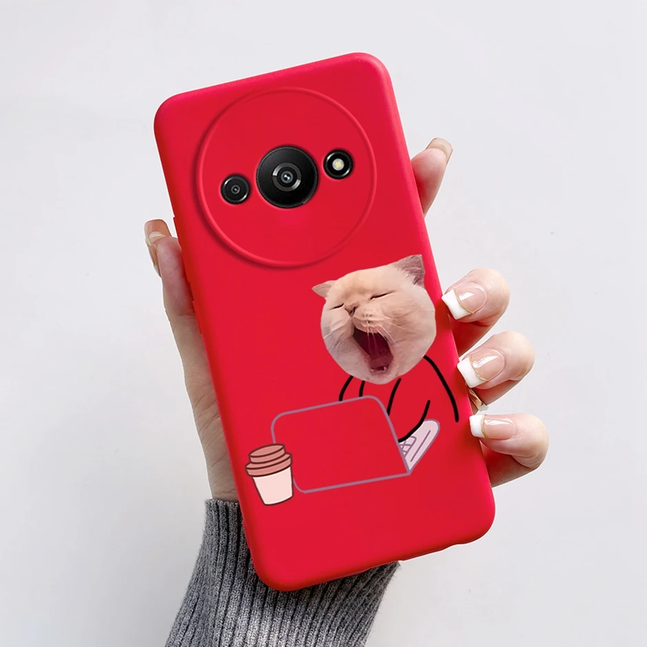 For Xiaomi Redmi A3 4G Cute Cartoon Shockproof Coque Covers  For Xiaomi Redmi A3 4G Beautiful Phone Shell Candy Color Phone Case