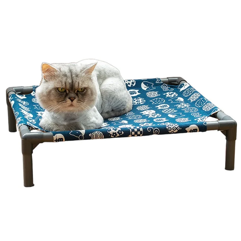 

Removable Dog Hammock Folding Pet Camping Marching Bed Cat Elevated Bed Portable Washable Four Seasons Dog Kennel Puppy Beds