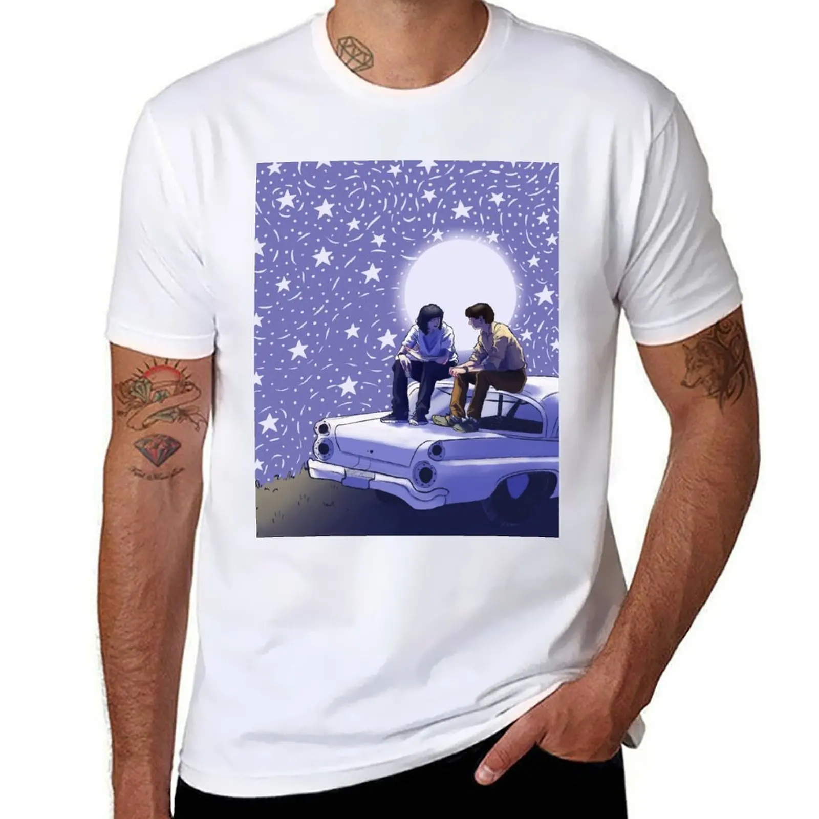 

Футболка byler Night Sky Star, забавные футболки, темные юмористические футболки с рисунком для мужчин, футболка