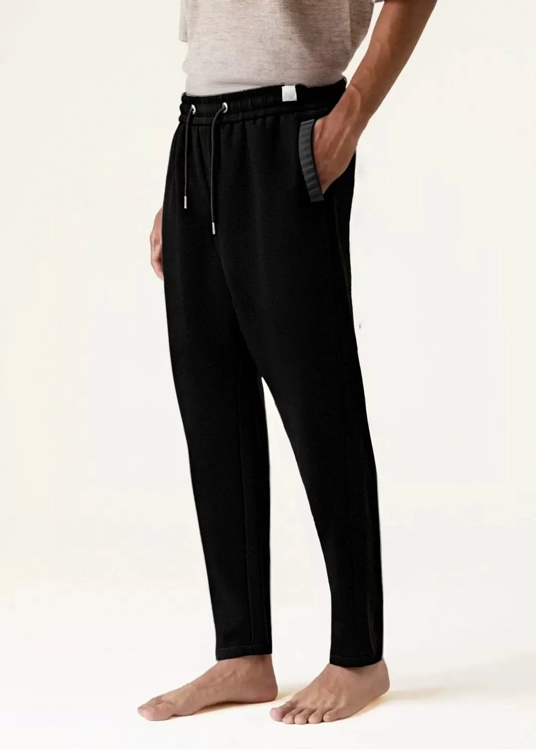 

Italian Sle Men's Slim Fit Cotton Straight Leg Pants Comfortable Soft Stretch Casual Trousers Autumn Winter New Arrival