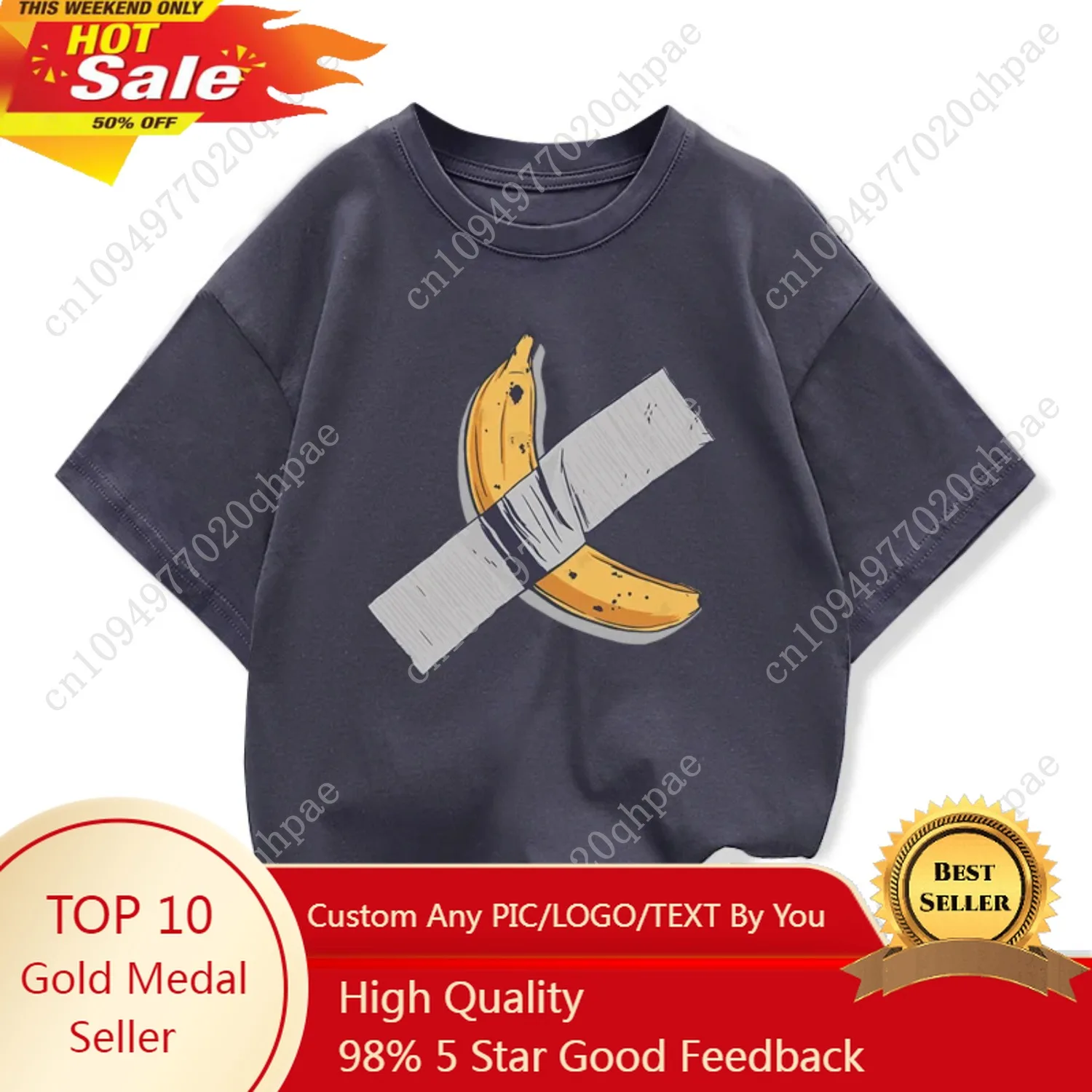 ملابس الأطفال الموز على الحائط جرافيك أطفال أزياء قصيرة الأكمام تي شيرت تصميم شعبي للأطفال Crewneck فضفاض القطن تيز #1