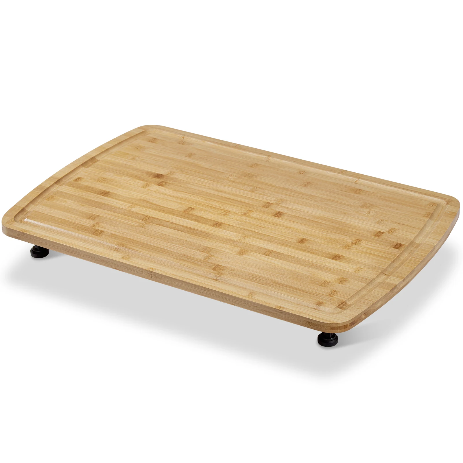 

30" x 20" Noodle Board Stove Cover with Removable Legs, Countertop Bamboo Cutting Board, Wood Stove Top Covers