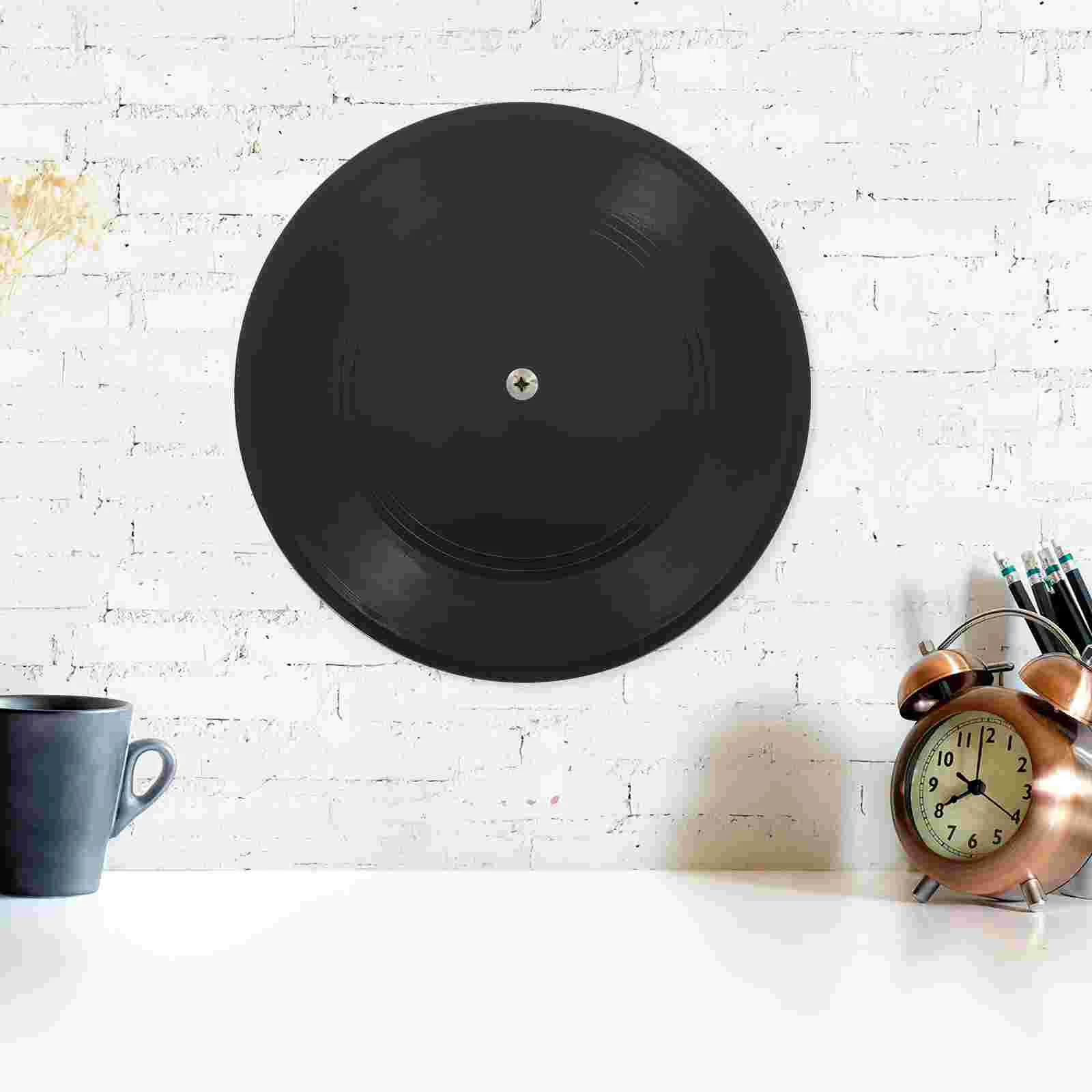 s Black Vinyl Record Wall Decor 12 Inch Retro Disc for Home Bar Cafe Party Hanging Adornment Plastic Fake Records Interior