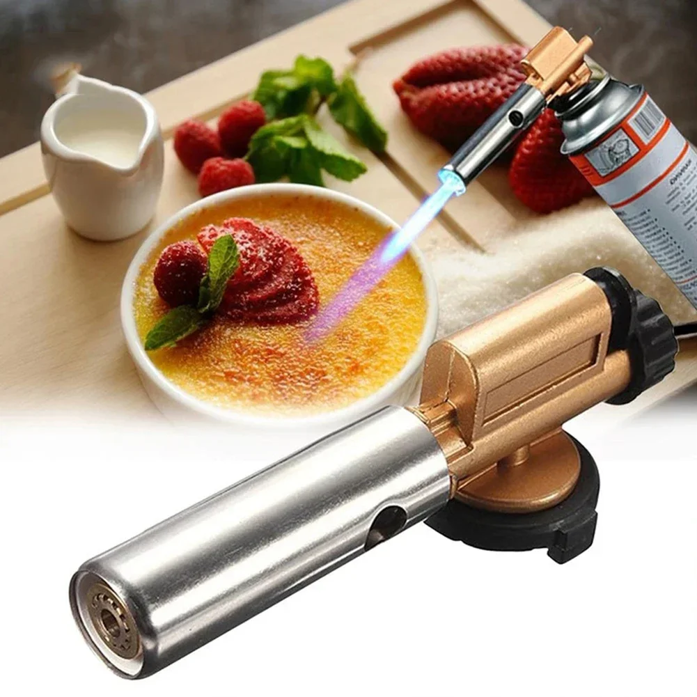 Portable Welding Gas Torch Flame Gun Butane Burner Camping BBQ Heating Ignition Flamethrower Kitchen Lighter Welding Equipment