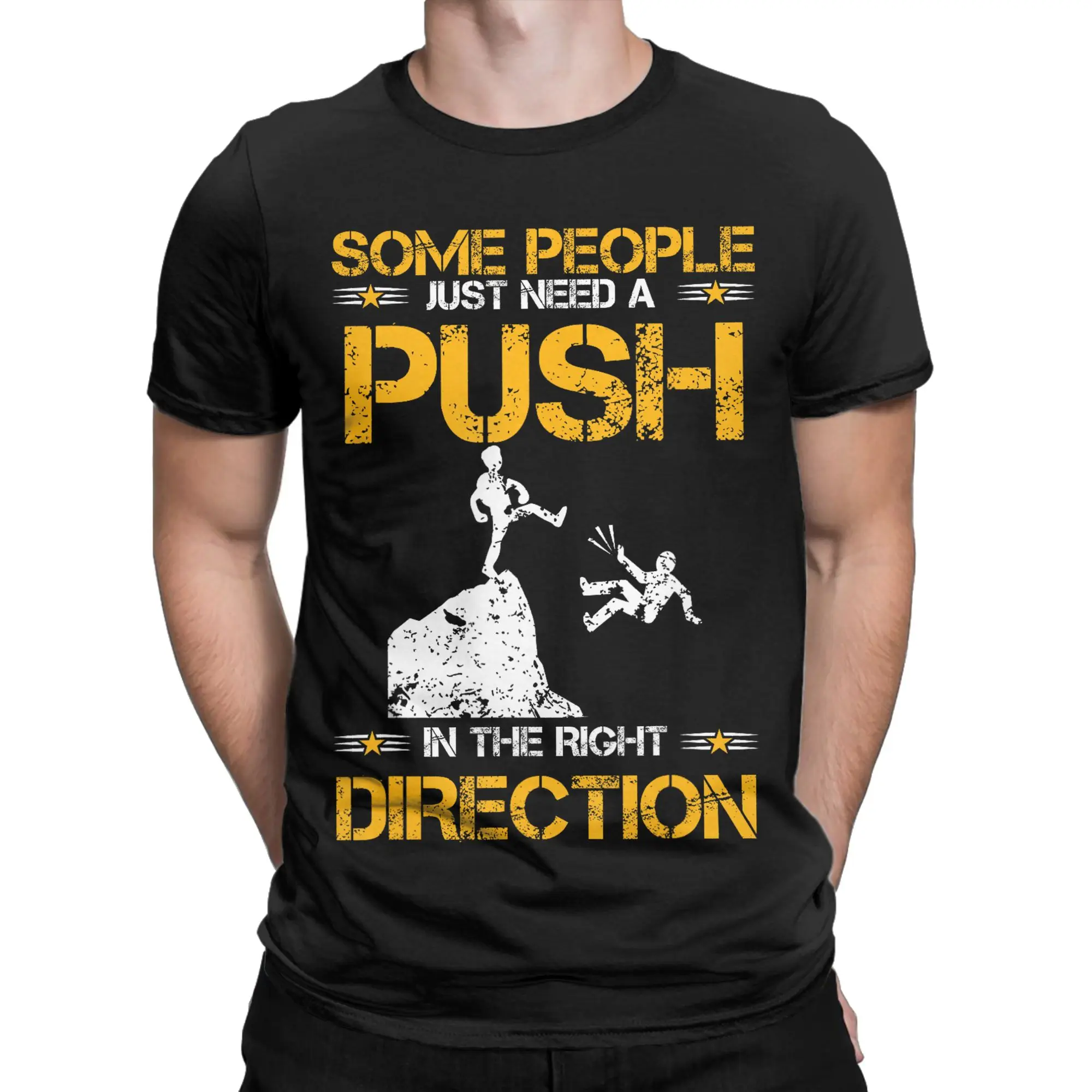 Some Individuals Simply Require a Bit of Encouragement T-Shirt for Men  Casual Pure Cotton Tees Short Sleeve T Shirt Clothes