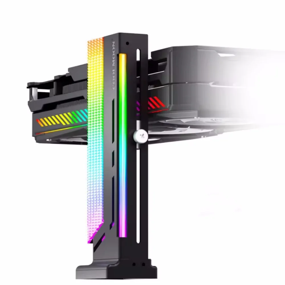 

5 В ARGB Держатель графического процессора Регулируемая высота Держатель видеокарты Видеокарта Поддержка графического процессора Вертикальная поддержка графического процессора