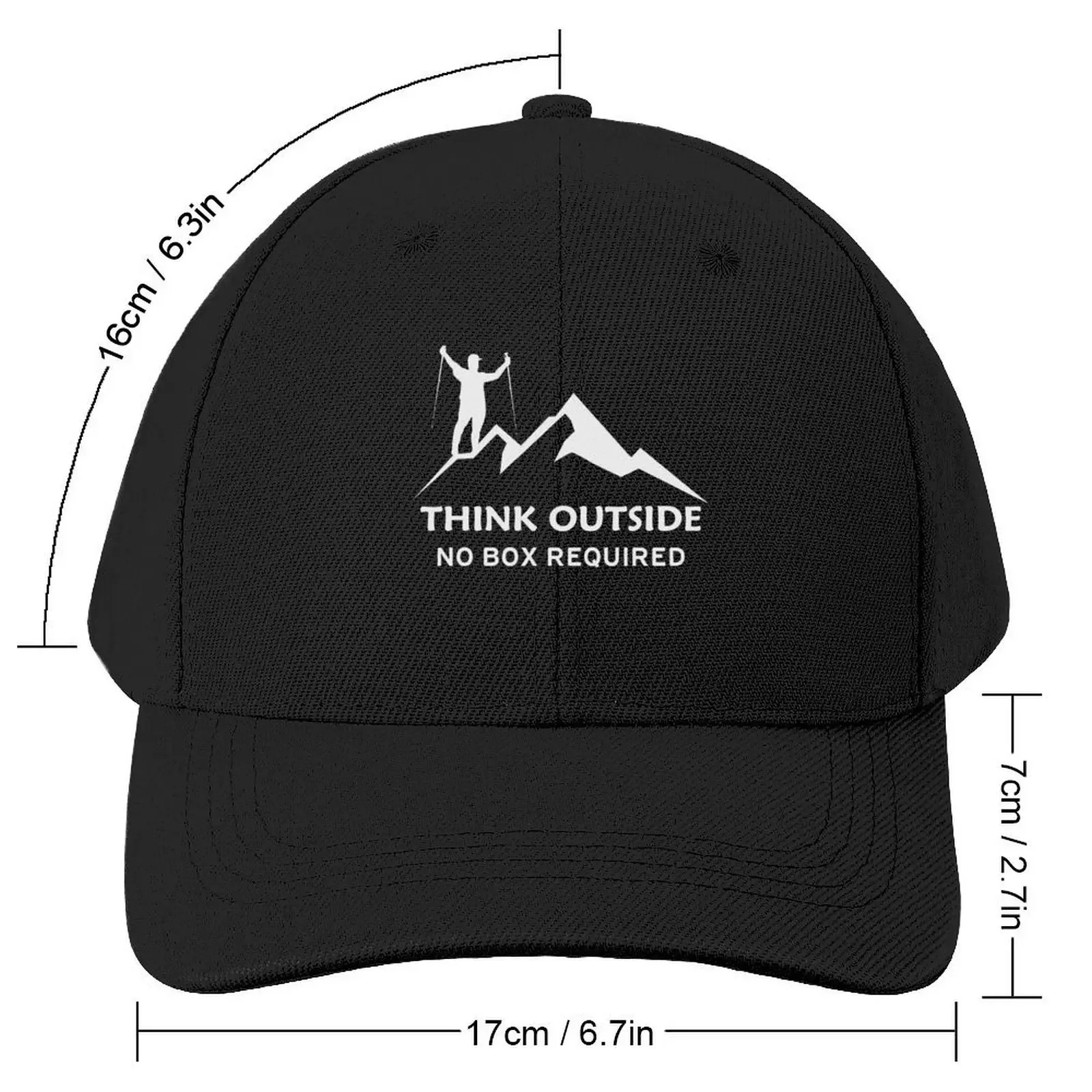 think outside no box required Baseball Cap Sun Cap Big Size Hat Golf Cap Mens Caps Women's