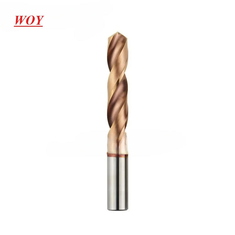 

WOY Carbide Alloy 3D Drill Tungsten Steel Super Hard Stainless Twist Bit Straight Handle Solid Interval Bronze