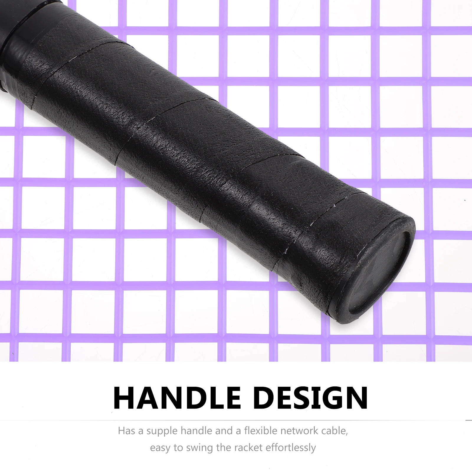 

1 set Tennis Racket Set With Ball Oval Shape Lightweight Ferroalloy Durable Easy Swing Handle Flexible Net For