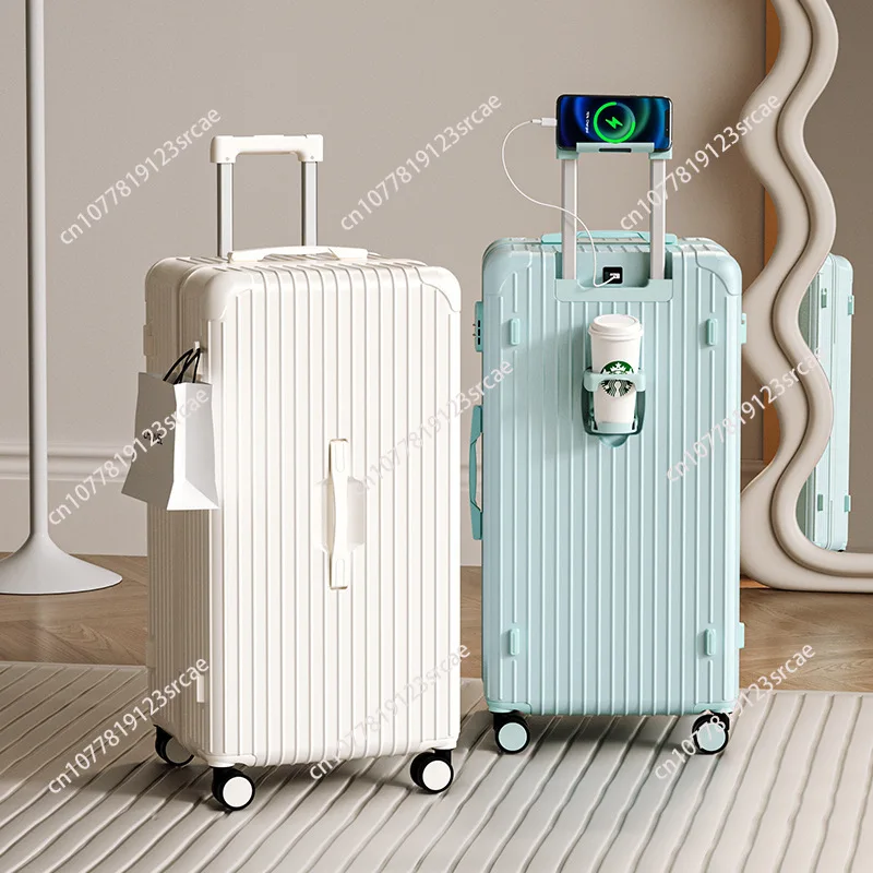 Suitcase for Women Large Capacity Strong and Durable Leather Case Trolley Case for Men 32-inch Silent Universal Wheel