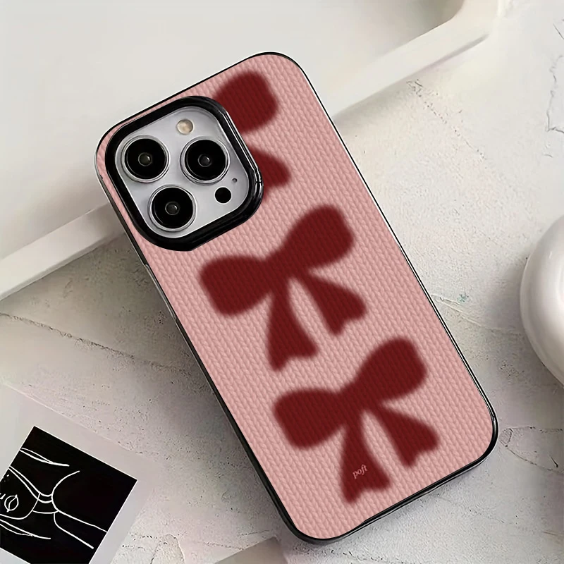 귀여운 리본 보우 광택 소프트 폰 케이스 아이폰 17 16 16e 15 14 13 12 11 프로 맥스 X XR 17 에어 7 8 플러스 SE2 충격 방지 커버