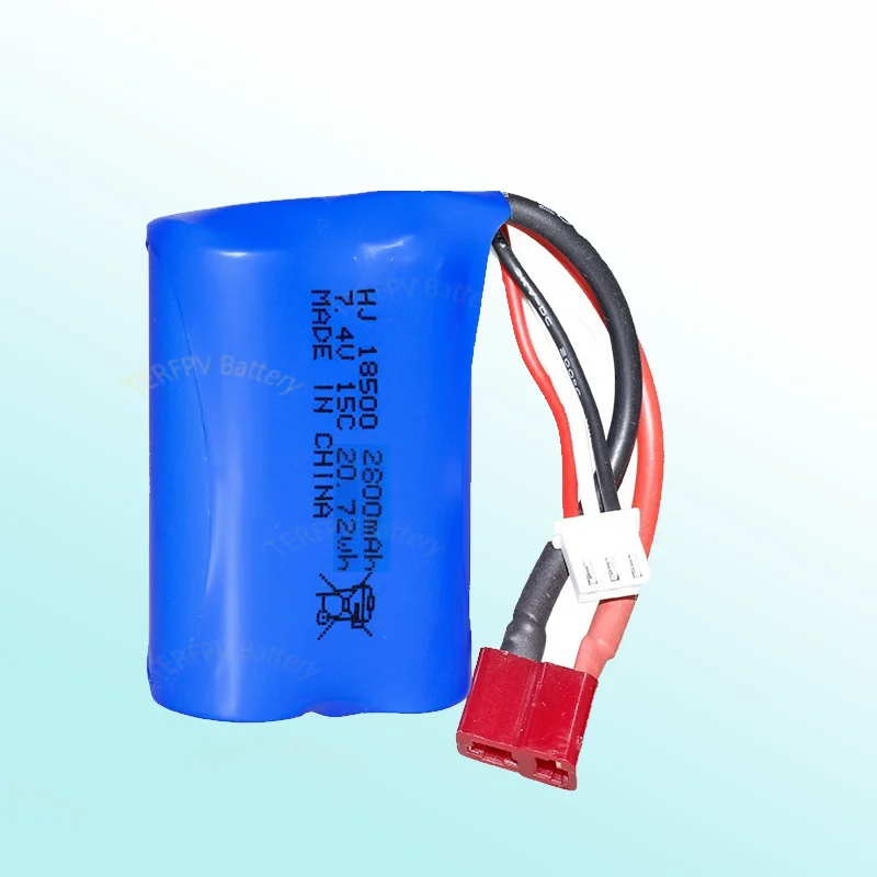 18500 Li-ion Battery 7.4v 2800mAh 15C For SG1601 SG1602 RC Cars 1/16 Truck 16889 16889A 16890 16890A 2S 7.4V 18500 Battery view 5