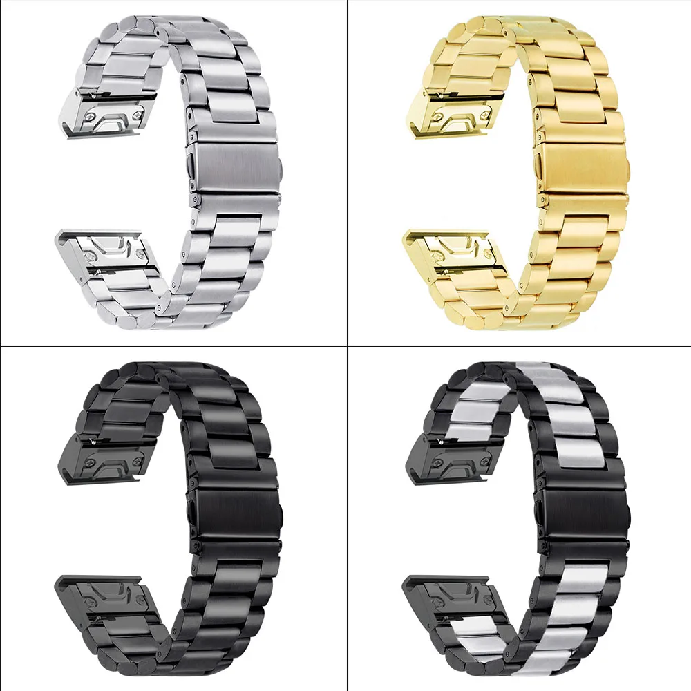 For Garmin Watchband Quick Release 20mm 22mm 26mm Stainless Steel Strap for Garmin Fenix 8 7 6X 6S Pro 5X Fenix 6 Metal Bracelet image 2