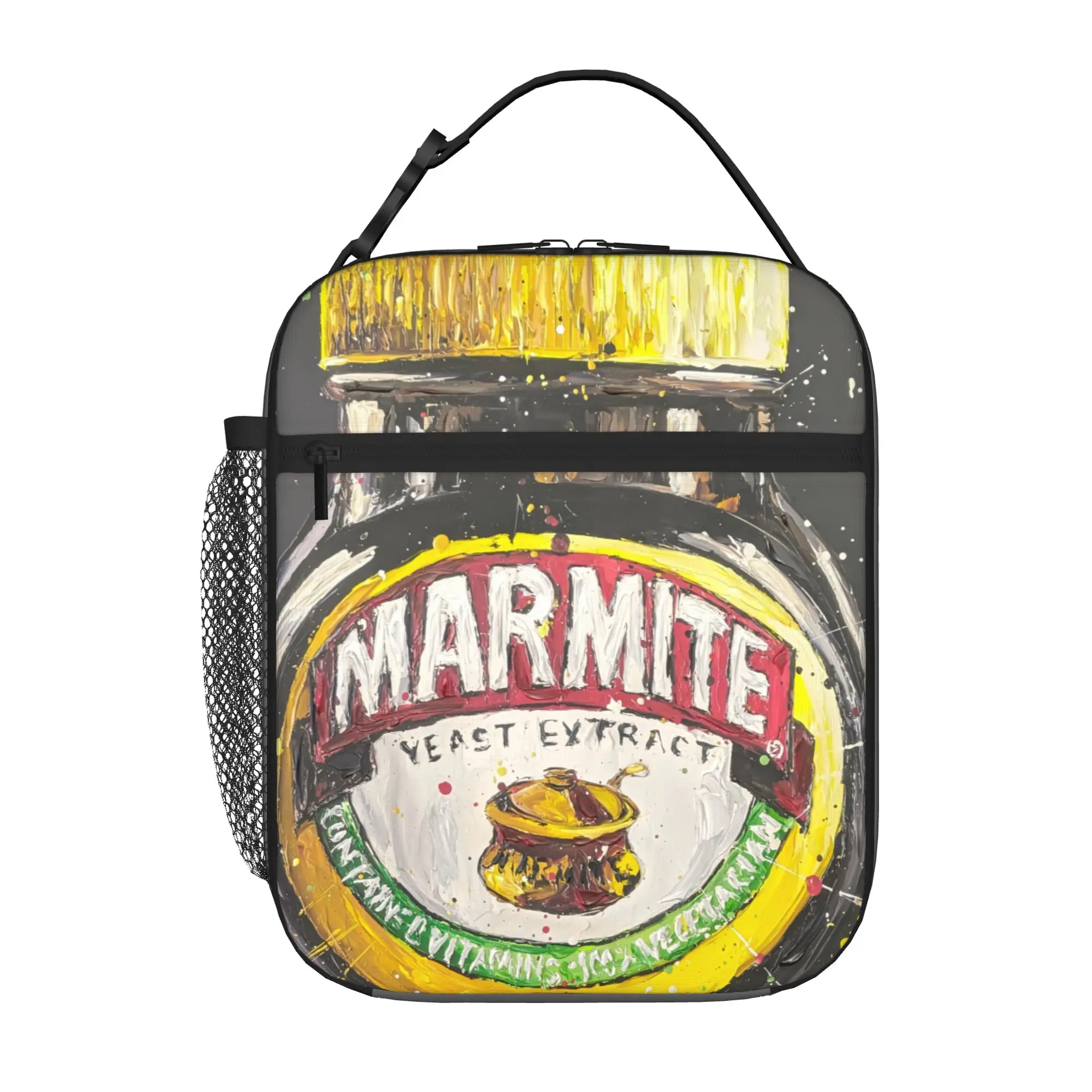 1 Piece For Students Food Container retro Portable Pocket Marmite Zipper Closure Aluminum Foil Food Pouch For Travel
