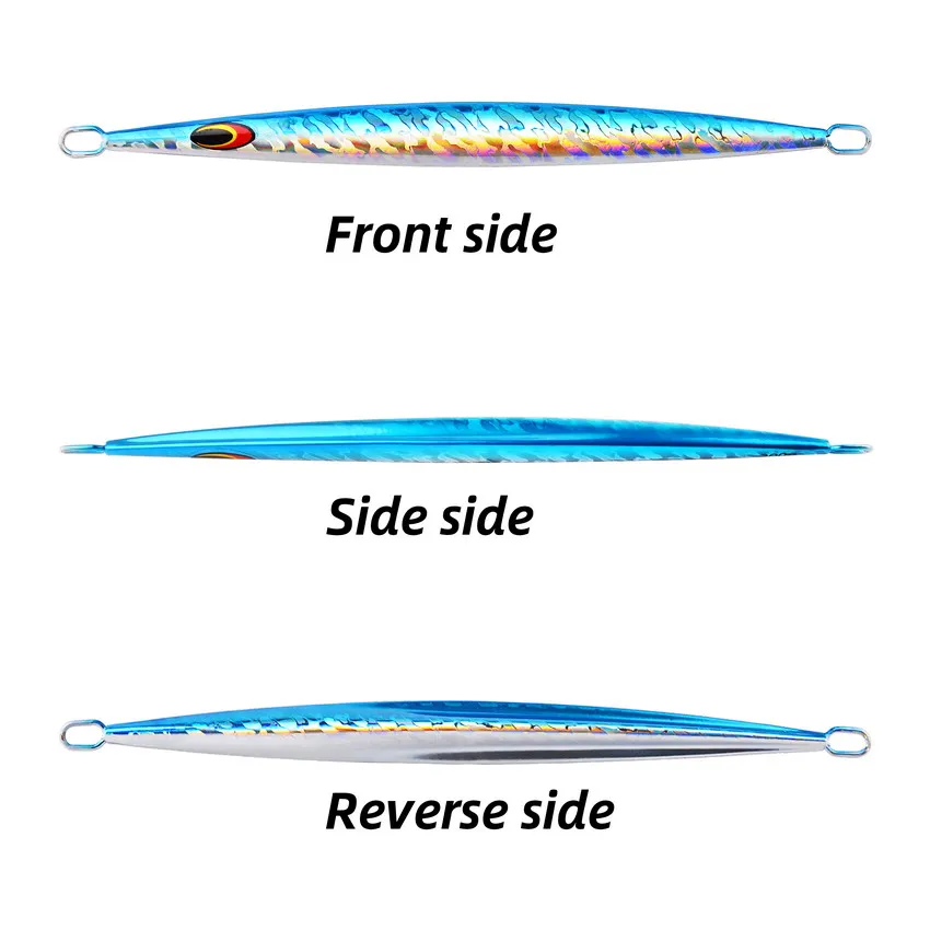 1pc Slow Fall Jigging Lure 200g Long Metal Fishing Jig Lure With Ass view 3