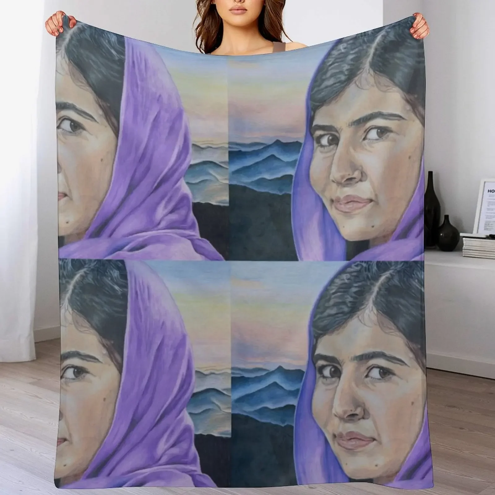 

Malala Throw Blanket Durable Warm Blanket for Daily Home Use