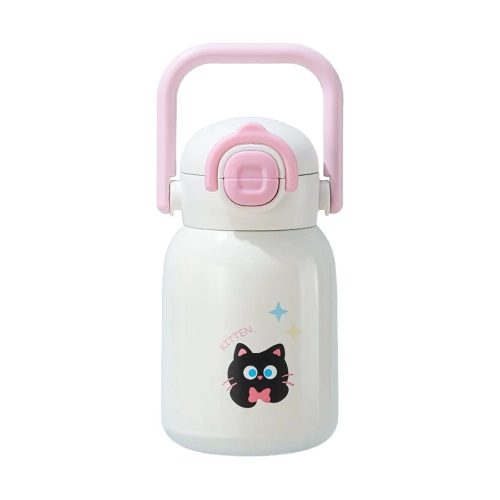 

Stainless Steel Travel Thermal Cup Keeps Cold and Heat 500ML Dual Drink Vacuum Flask Portable Heat-resistant Coffee Thermos Mug