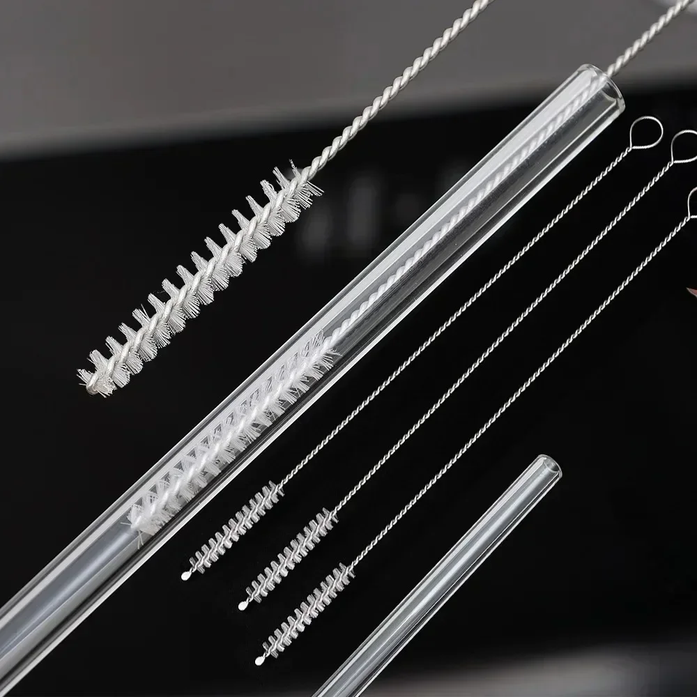 50/1Pcs Nipple Drinking Straw Cleaning Brush Nylon Stainless Steel Tube Pipe Cleaner Long Handle Cleaning Brushes for Straws