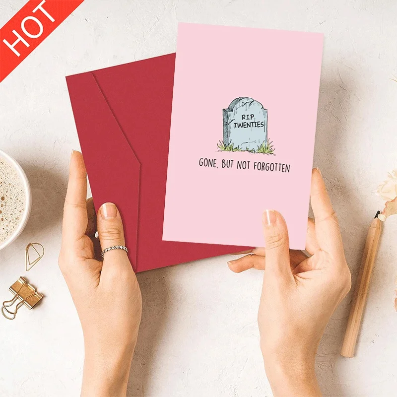 

RIP Twenties Greeting Card Gone But Not Forgotten Funny Birthday Card for 30th Birthday Milestone Celebration Card