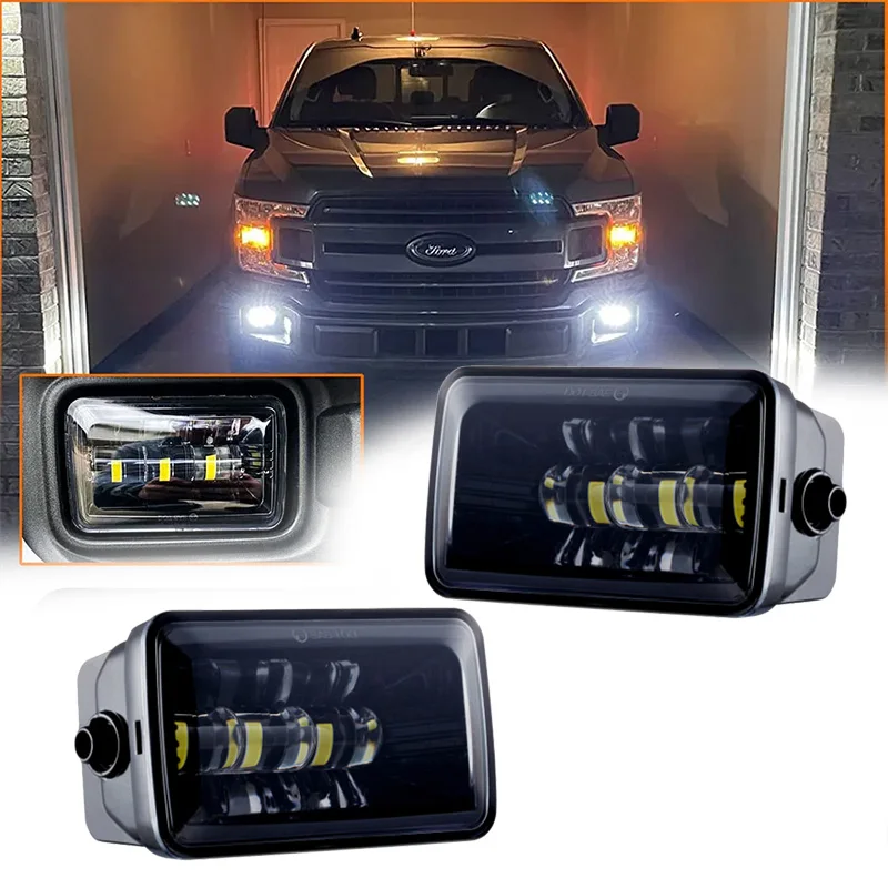 

Upgrade LED Fog Lights for 2015 2016 2017 2018-2020 Ford F150 F-150 4 Inch LED Fog Lamps Assembly LED Bumper Driving Lamp 1 Pair