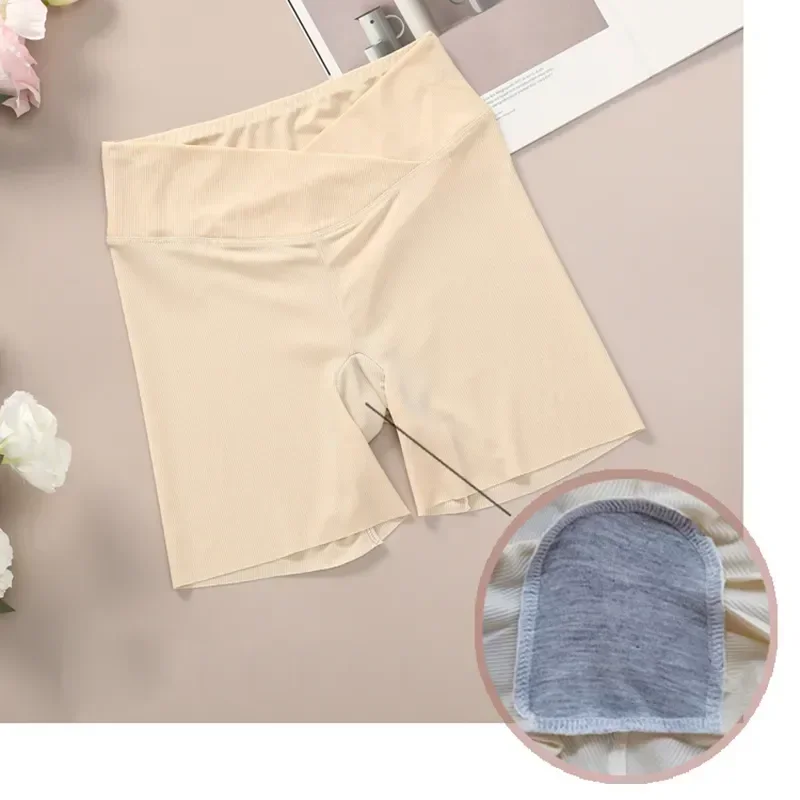 Pantalones ultracruzados secos y transpirables para mujer, pantalones cortos de seda, mallas de seguridad con entrepierna helada, cintura fina, antiarrollamiento rápido para verano