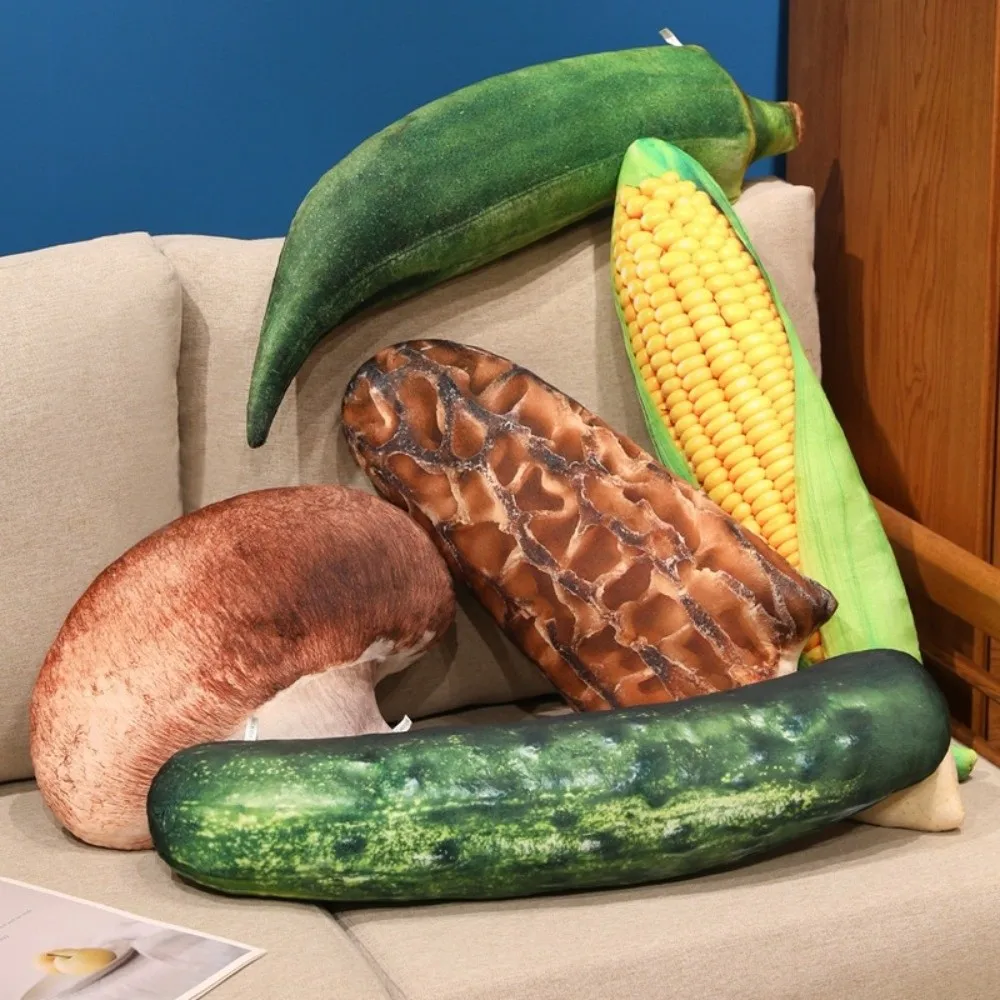 Soft Plush Vegetable Plush Pillow Realistic Details Cozy Vegetable Stuffed Toy Simulation Cartoon Cute Veggie Plush Doll