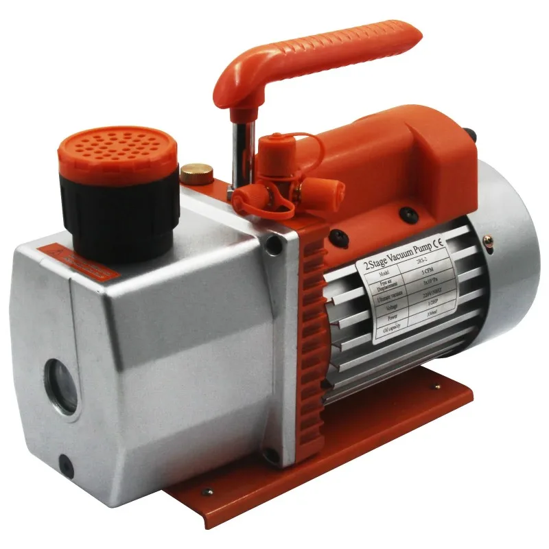2 Stage Rotary Vane Vacuum Pump 5 CFM Air Conditioning Vacuum Pump 1/4