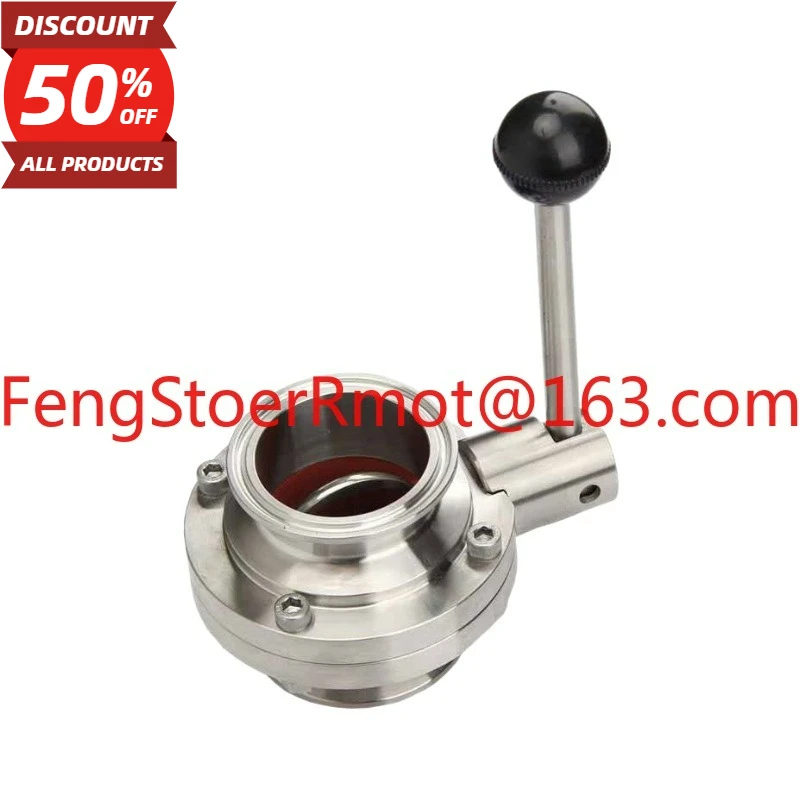 

304 stainless steel quick-loading chuck butterfly valve, manual quick-connecting clamp butterfly valve D81F