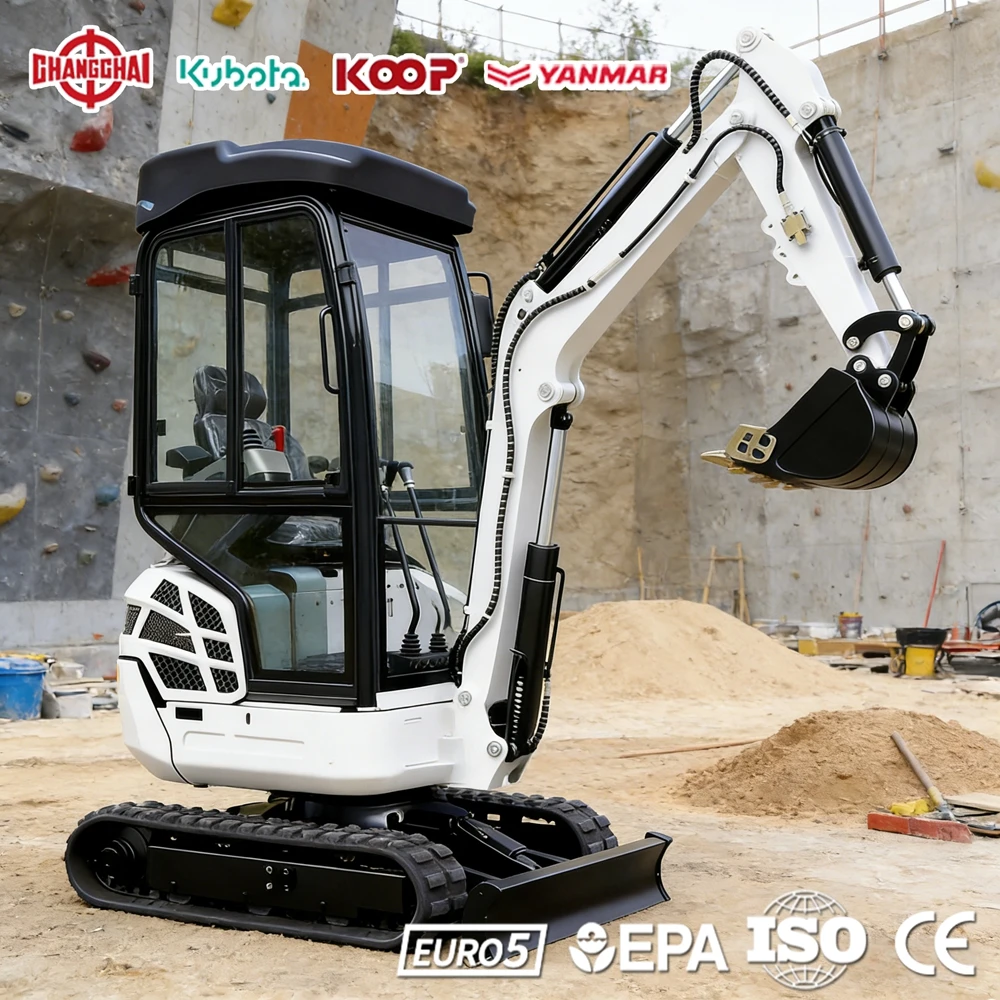 

Mini Excavator Bagger 1.5 Tonnen Construction 1.5T Diggers Hoflader Taller Trencher Family Use