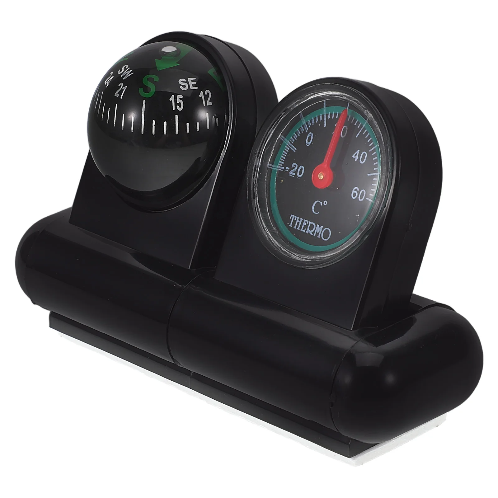 

Car Compass Thermometer Black Dashboard Automotive Ball Multifunctional Rotatable Ornament High Accuracy Car Interior