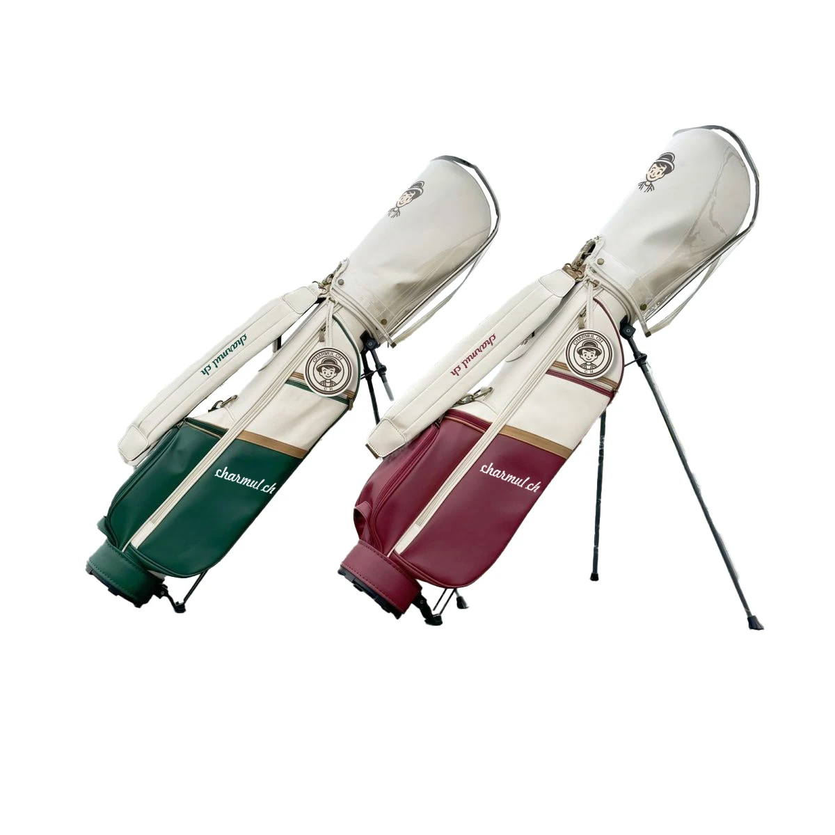 Charmul CH new Golf Range Golf Bag Genuine Leather stand bag waterproof popular green