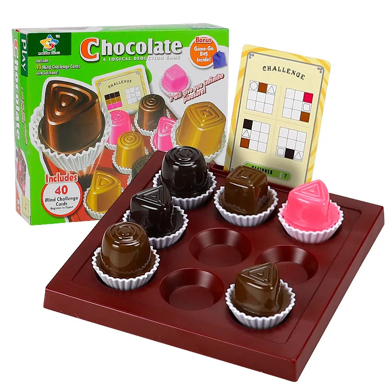 New Kids Chocolate Puzzle Board Game Parent-child Interactive Board Game Baby Montessori Early Learning Educational Toys Gifts