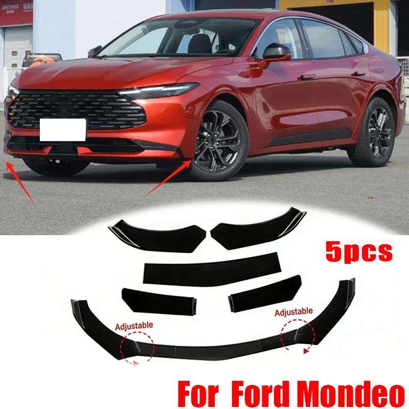 

5Pcs ABS Material Universal Car Front Bumper Separator Bumper Lip Body Kit Duck Lip Separator For Ford Mondeo Car Accessories