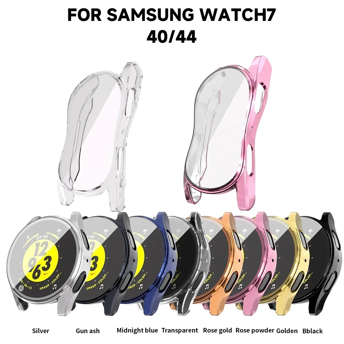 Silikonhülle aus Glas für Samsung Galaxy Watch 7/6 40 mm 44 mm Rundum-Displayschutz Weiche TPU-Schutzhülle Watch7 44 Hüllen – Detail 6