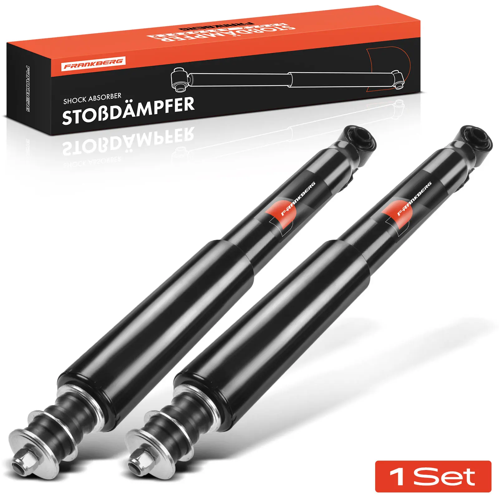Frankberg 2x schokdemper achteras voor Toyota Land Cruiser Prado J15 3.0L 4.0L Bj vanaf 2009 4853069515 D9014 4853060201