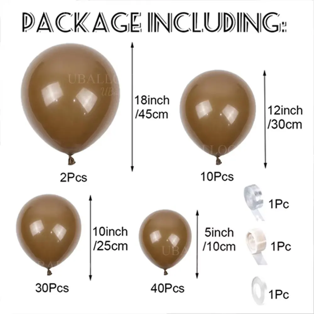 85-teiliges Aprikosenbraunes Ballon-Set Boho Nude Skin Elfenbein Kaffee Khaki Ballonbogen für Geburtstag Babyparty Hochzeit Partydekoration – Detail 2