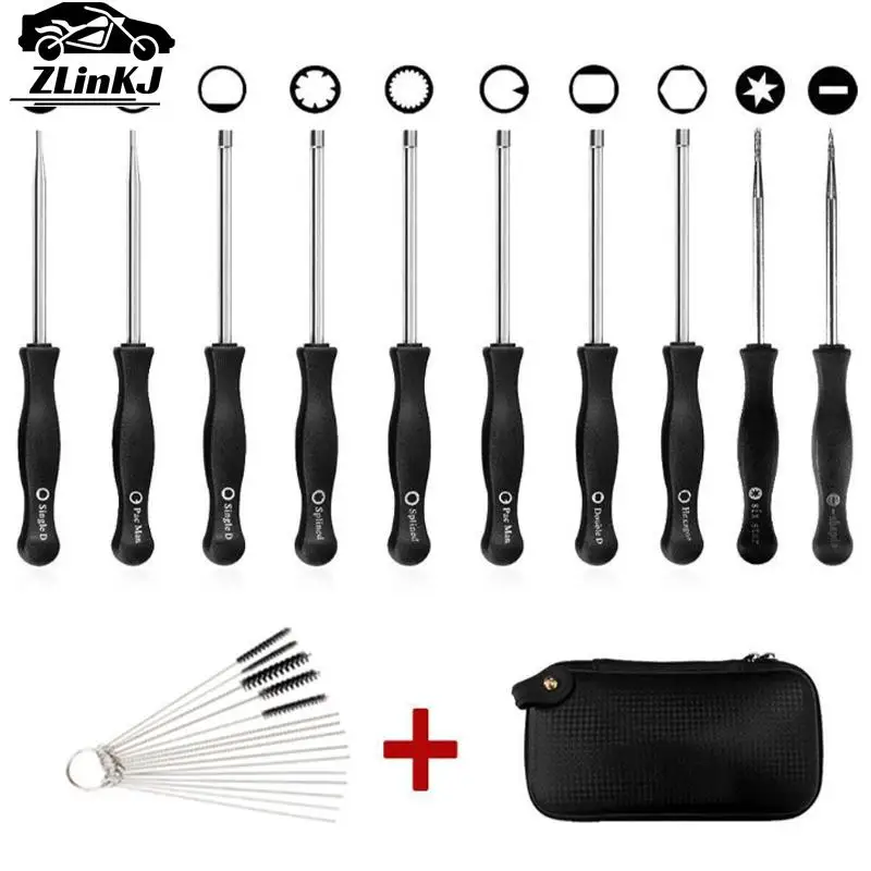 

10PCS/Set Carburetor Screwdrivers Adjustment Multi-head Tune-up Bolt Key Car Repair Maintenance Tool Set with Brush