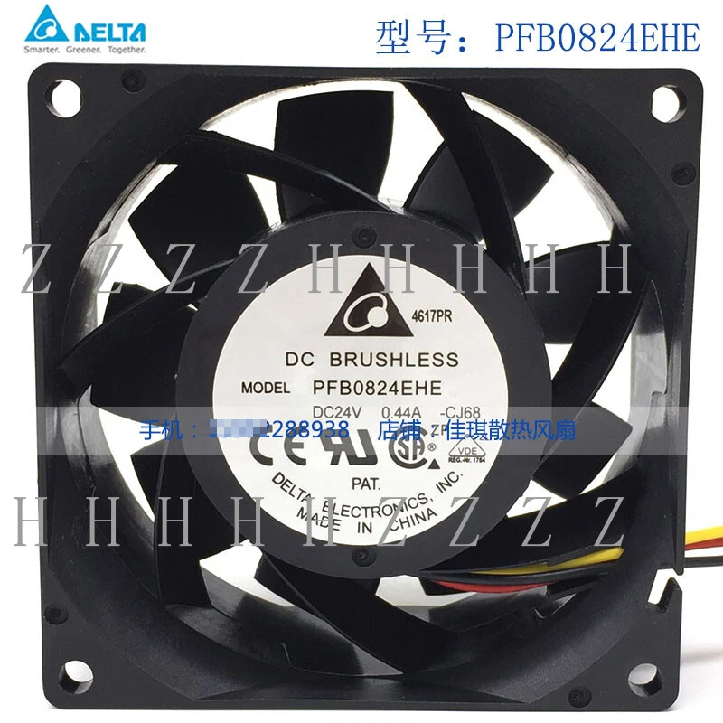 

Z 1PCS For DELTA PFB0824EHE DC24V 8038 8cm large air volume inverter fan