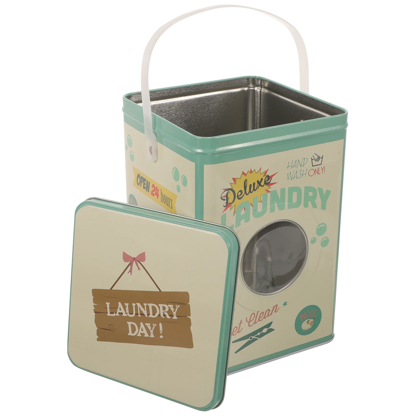 Laundry Detergent Powder Storage Box Washing Bucket Room Desktop Condensate Beads Case Soap Dispenser