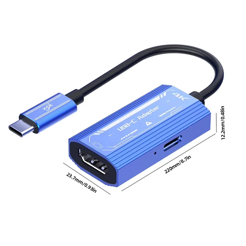 USB-адаптер типа C на совместимый для очков XREAL/Rokid Air AR, конвертер 4K @ 60 Гц для коммутатора/Steam Deck/ROG