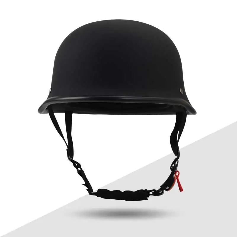 KEAZ Motorcycle 1/2 Helmet with Halley Glass Quick Release Strap Half Face Fit for Cruiser Scooter DOT Approved