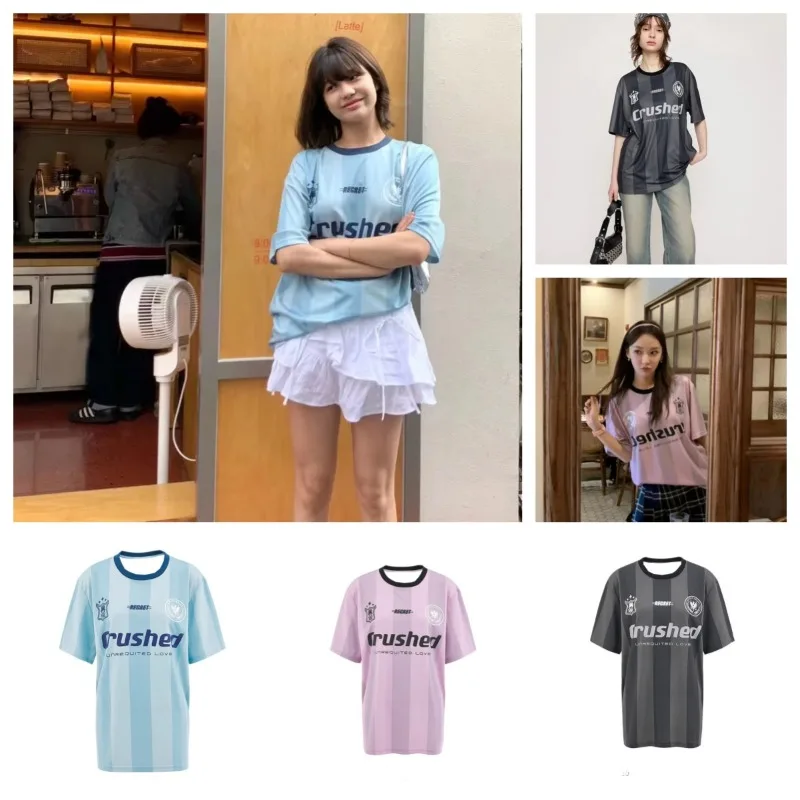 

Korean New Summer Women's Sports T-shirt Korean Brand Casual Sports Short-sleeved T-shirt Men and Women Breathable Sportswear