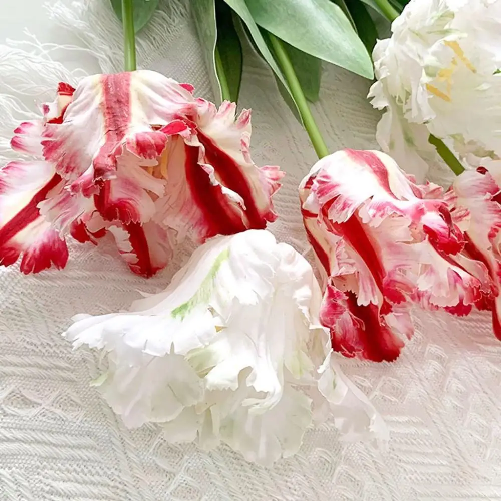 Flower Bride Gift for Home,Party,Wedding Photography Props Table Decoration Fake Flower Artificial Parrot Tulip Wedding Bouquet