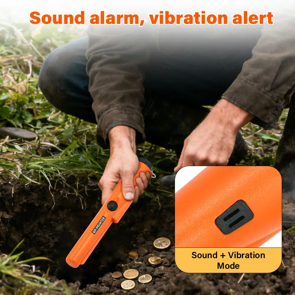 Treasure Hunter Handheld Metal Detector Pinponter Pointer Probe Gold Detector Pinpointing Waterproof Adjustable Sensitivity