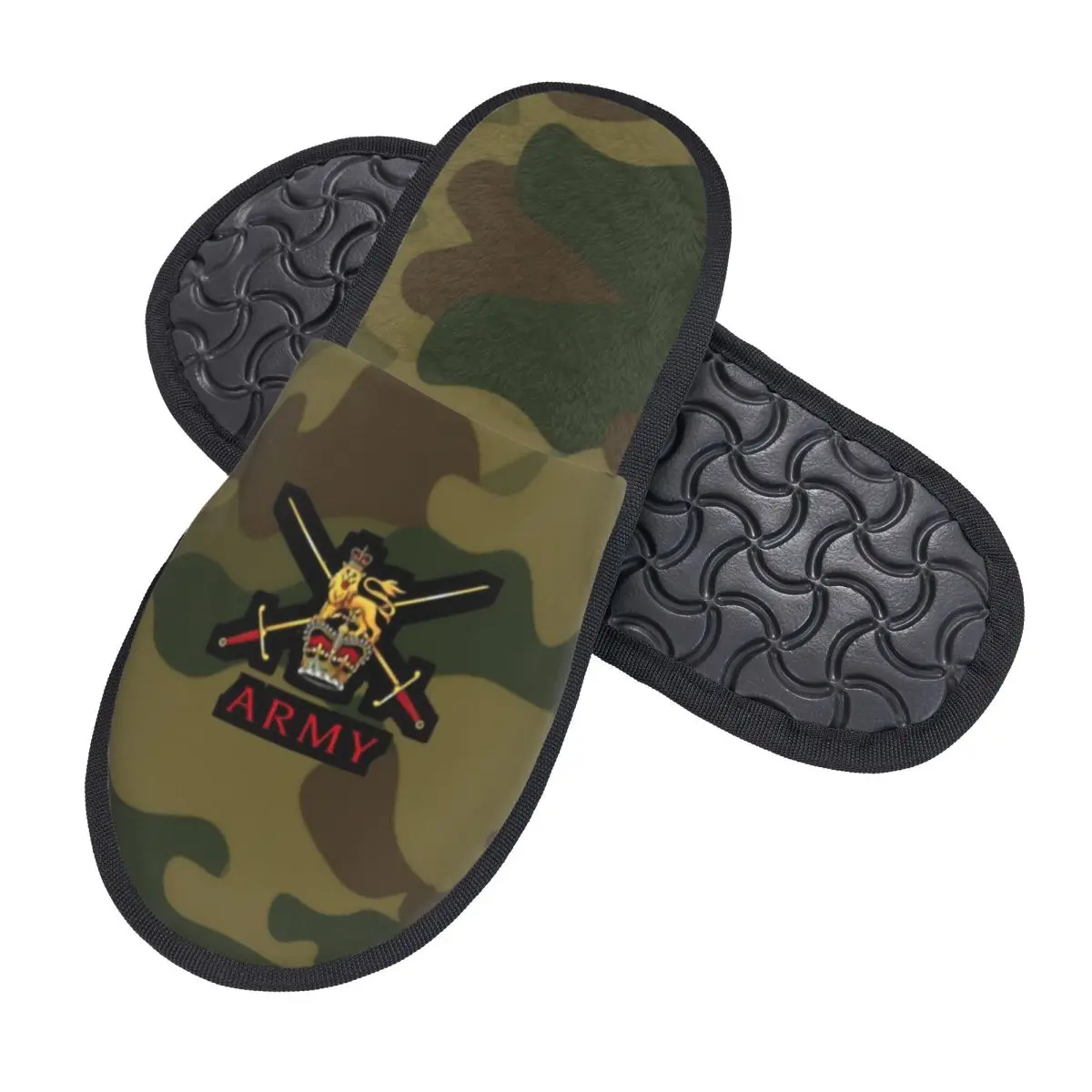 Custom UK British Army Soft Memory Foam House Slippers Women United Kingdom Royal Navy Cozy Warm Anti-skid Sole Slipper