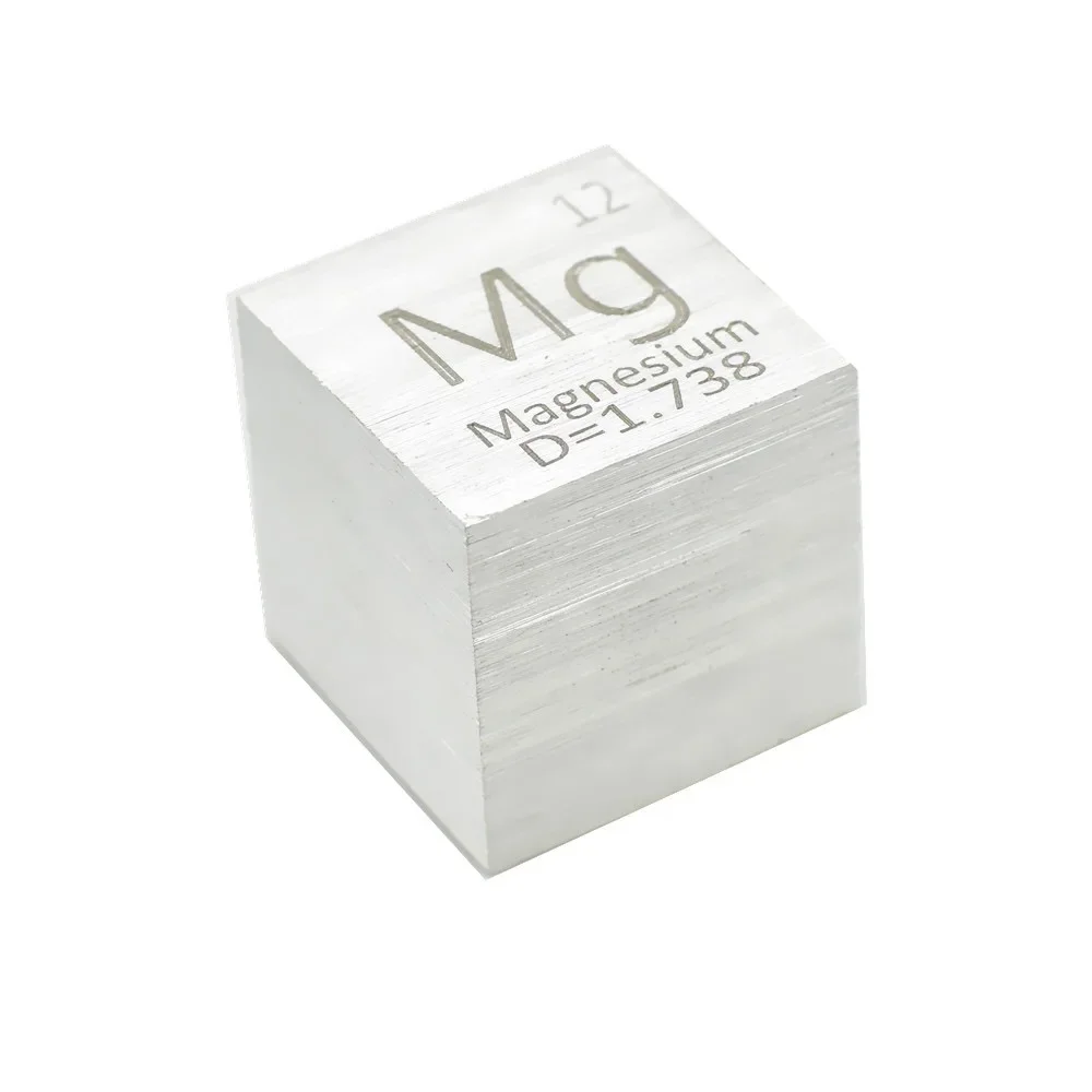 1 Inch Magnesium Cube 99.99 High Purity Mg Element Collection Desktop Decoration Ornaments