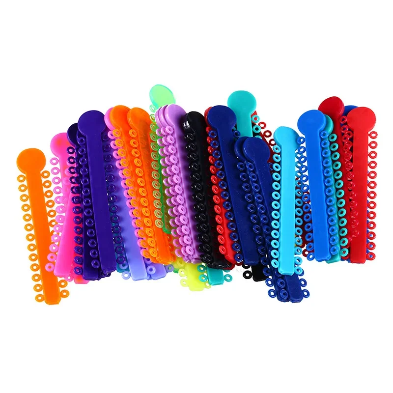 40Pcs/pack Dental Orthodontic Elastic Ligature Ties Colorful Bands for Brackets Braces Orthodontics Treatment Dentist Materials