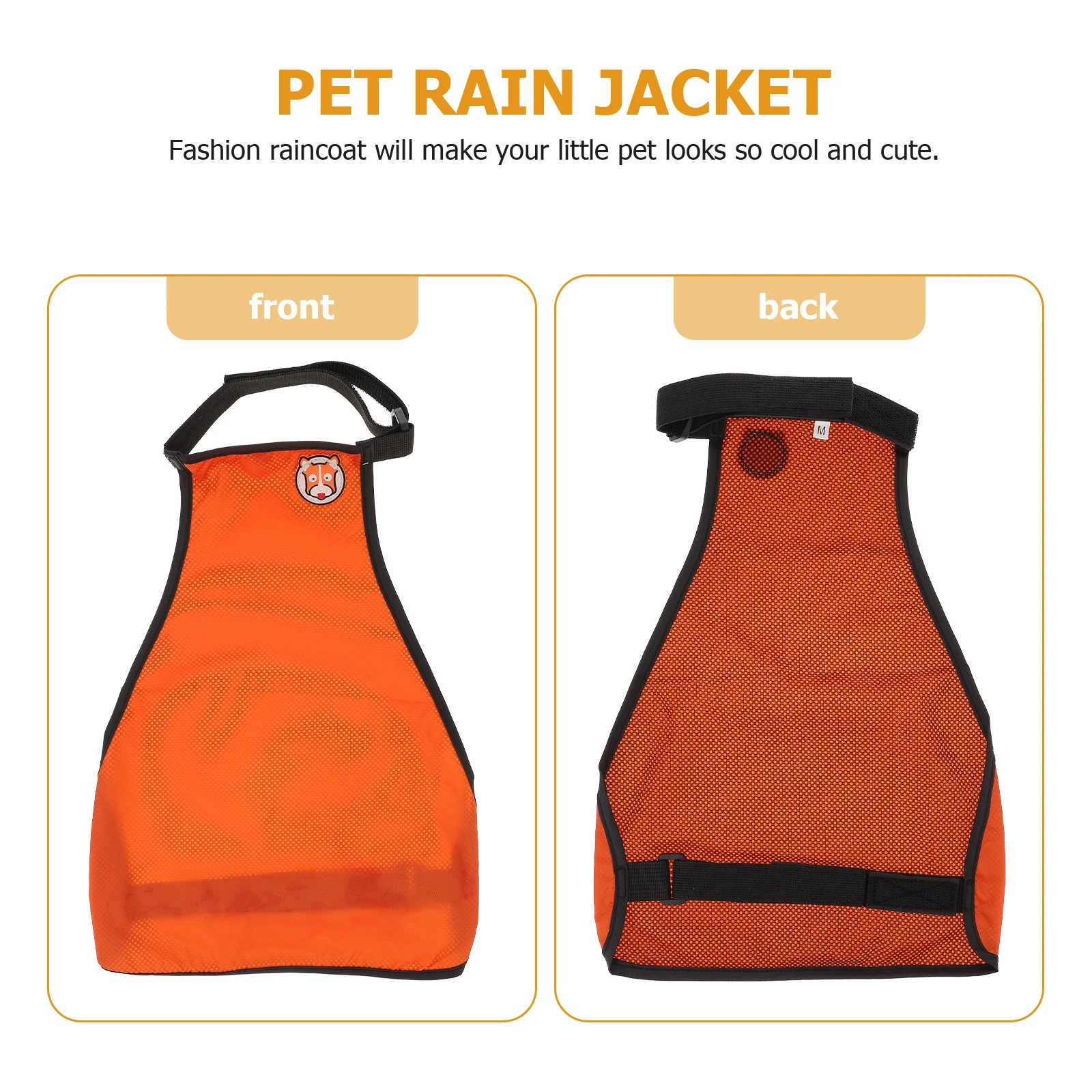 

Rain Coat Waterproof Clothes Dog Coats Doggie Raincoat Pet Puppy Raincoats for Dogs Orange