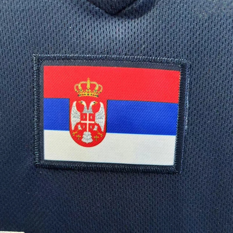 Jerseys de baloncesto Srbija 15 Jokic, jersey bordado de costura, ropa deportiva barata de alta calidad para exteriores, blanco, azul marino, 2024